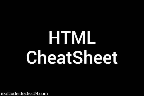 HTML CheatSheet