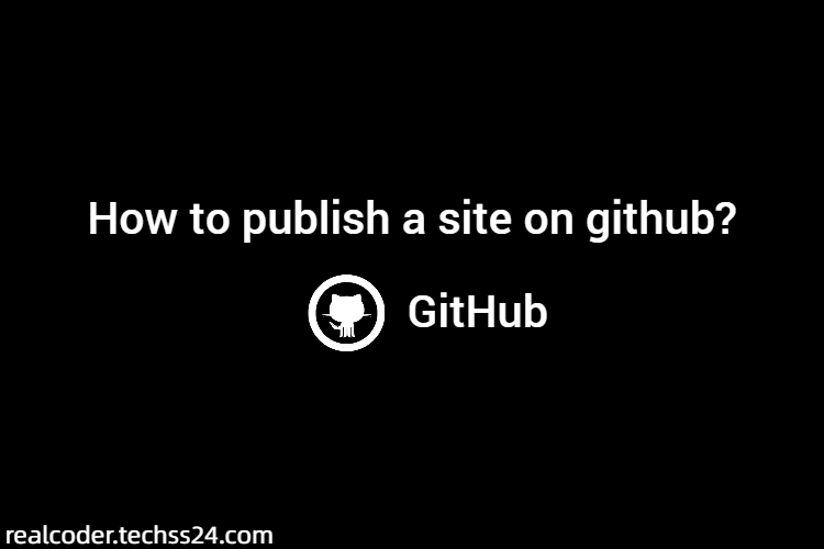 How to publish a site on github