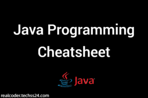 Java Programming Cheatsheet