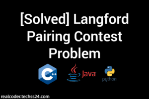 [Solved] Langford Pairing Contest Problem