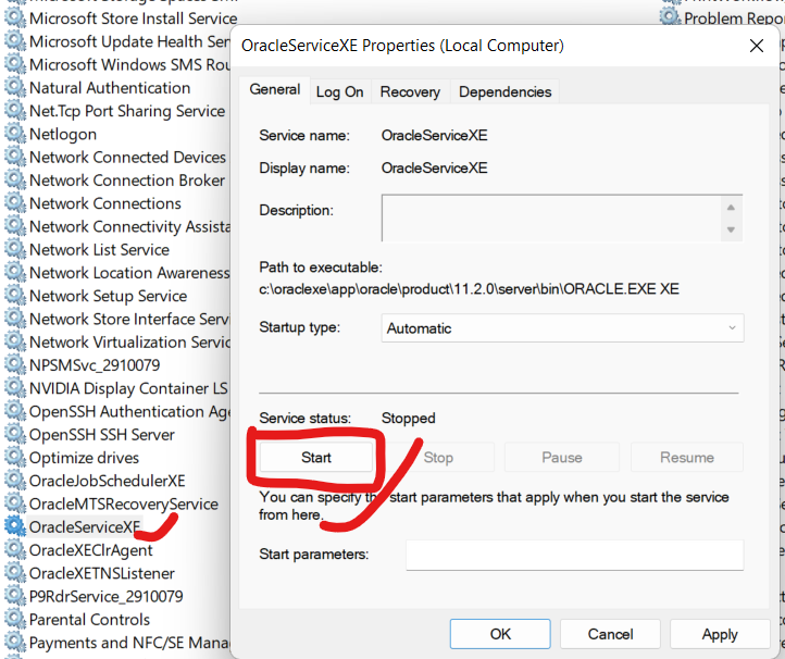 Oracle SQL This site can’t be reached 127.0.0.1 refused to connect http://127.0.0.1:8080/apex/f?p