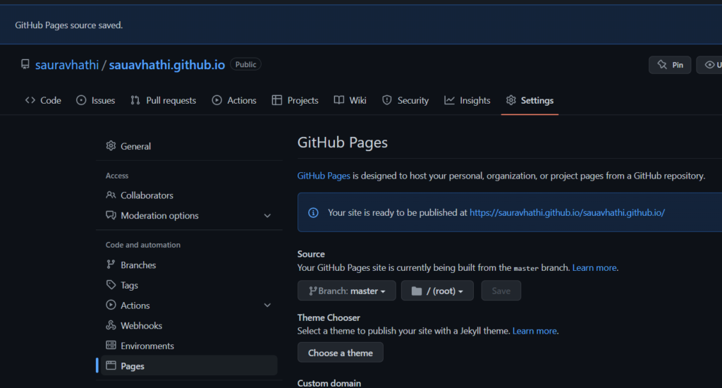 How to publish a site on GitHub Pages 2022