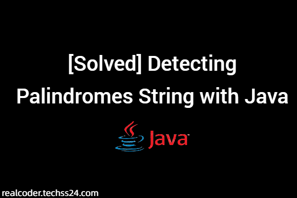 [Solved] Detecting Palindromes String with Java