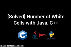 [Solved] Number of White Cells with Java, C++