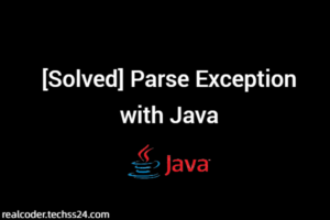 [Solved] Parse Exception with Java