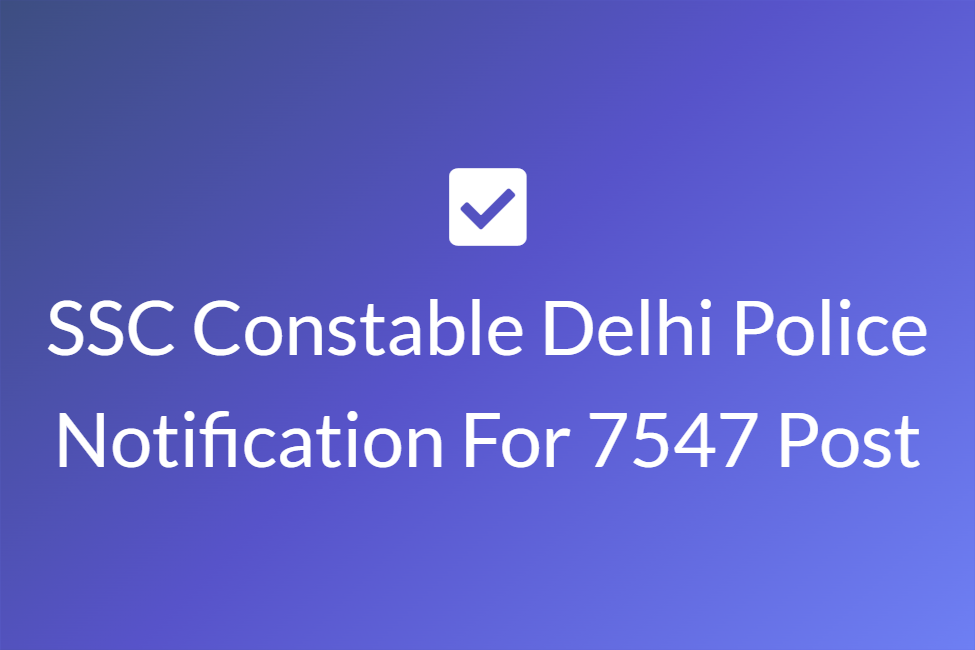 SSC Constable Delhi Police