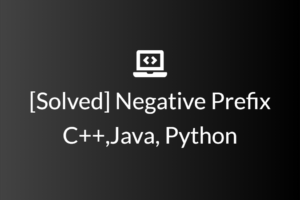 Negative Prefix