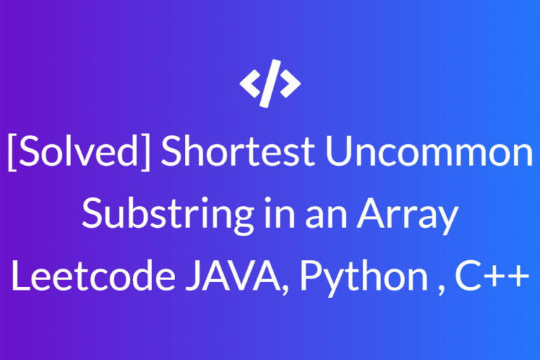 Uncommon Substring